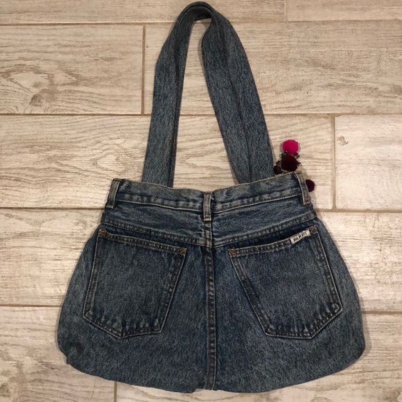 Boho Chic Bill Blass Denim Jeans Bag - Picture 2 of 8